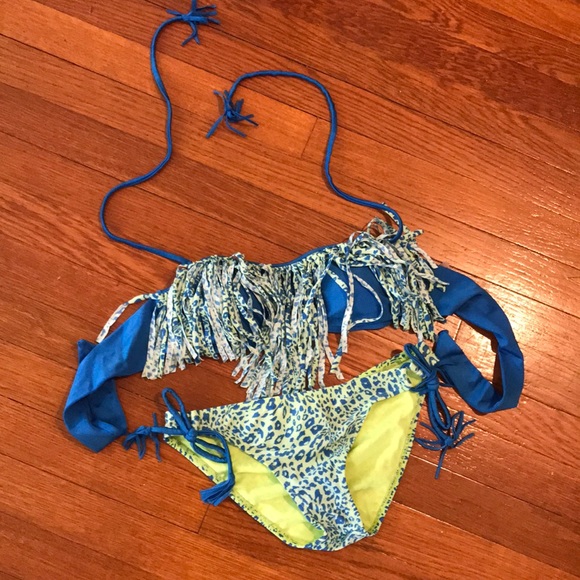 neon leopard print swimsuit